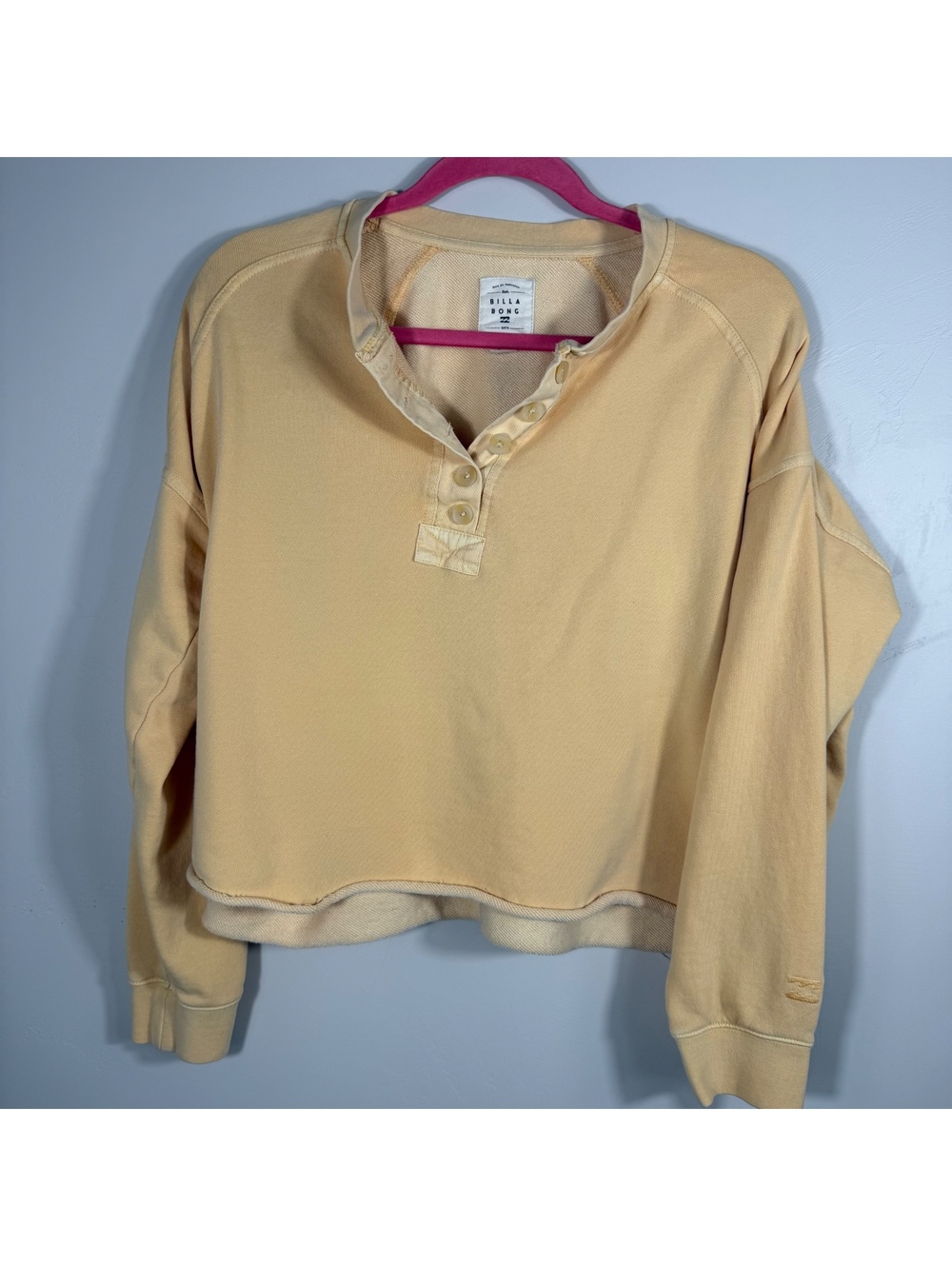 Billabong Butter Yellow Henley Pullover | L/G